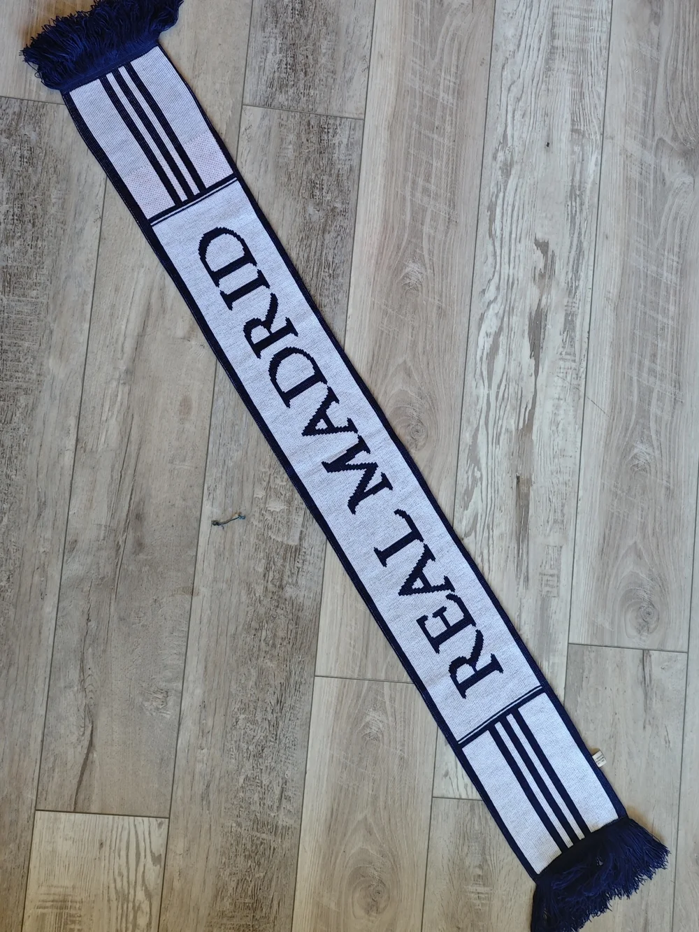 Adidas Real Madrid Scarf 110th Anniversary 1902-2012 White Navy Knit Soccer